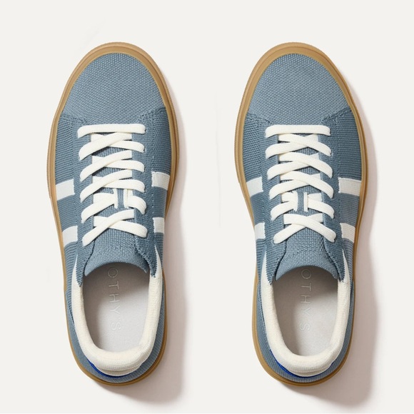 Rothy's Women’s Sneakers in Blue and Tan - Picture 1 of 3